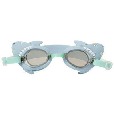  Sunnylife Mini Swim Goggles - Salty The Shark Aqua, 3D Shark Design, Kids 3+
