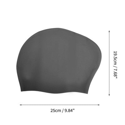  Unique Bargains Women's Silicone Solid Color Swim Cap 1 Pc