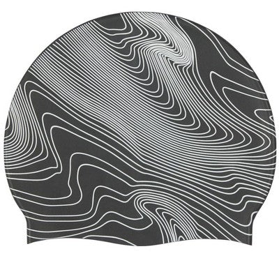  Sporti Sonar Waves Silicone Swim Cap