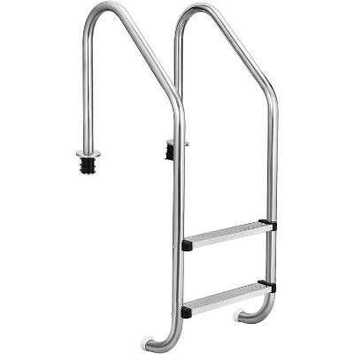  2/3/4/5 Step Inground Pool Ladder – 304 Stainless Steel Swimming Pool Steps With Non-Slip Treads, Heavy-Duty Ladde