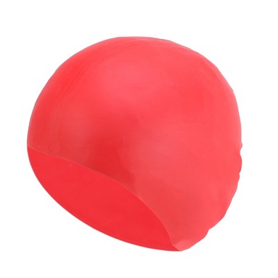  Unique Bargains Silicone Waterproof Solid Color Swim Cap 1 Pc