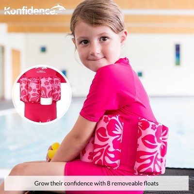  Konfidence Learn To Swim Floatsuit In Pink Breton Stripe