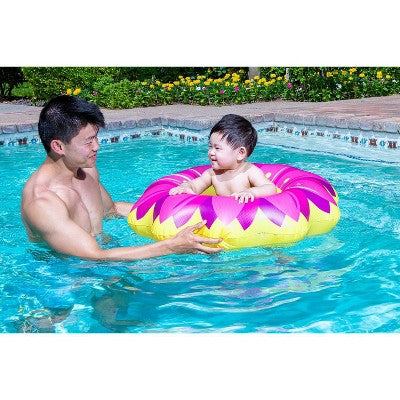  Poolmaster Swimming Pool Inflatable Flower Baby Rider Float - Yellow