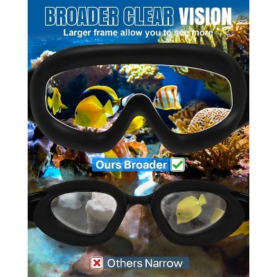  Link Active Kids Panoramic Wide View Swimming Goggles Fast Clasp Technology, Anti-Fog, UV Protection, Leak Proof Design, Comfortable Fit