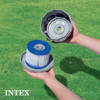  INTEX 29007E Type H Pool Filter Cartridge: For INTEX Filter Pumps – Easy-To-Clean – Dacron Paper – Efficient Filtration – 6 Pack
