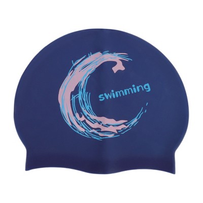  Unique Bargains Silicone Moon Pattern Swim Cap 1 Pc