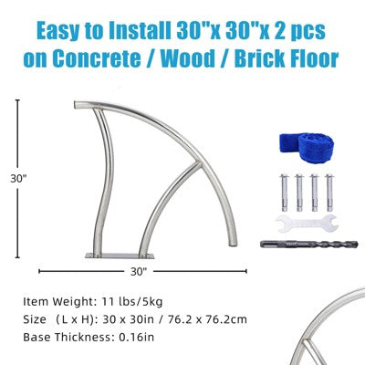  Pool Rails , Pool Handrails For Inground Pool 304 Stainless Steel Big Load Capacity Rustproof With Blue Grip Cover & Accessories