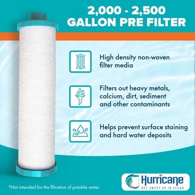  Hurricane Filters HFPRE-2000-01 Pre Fill Filter Sediment For Spas, Hot Tubs, And Pools, Replacement For Filbur FC-3128, PPS2100