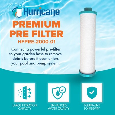  Hurricane Filters HFPRE-2000-01 Pre Fill Filter Sediment For Spas, Hot Tubs, And Pools, Replacement For Filbur FC-3128, PPS2100