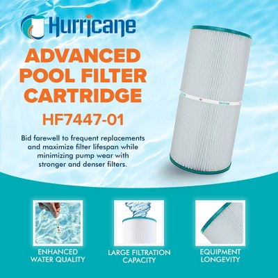  Hurricane Filters Advanced Spa Filter Cartridge For Unicel: C-7447, PA50SV, Filbur: FC-1235, Hayward, C2000, SwimClear C202 & Sta-Rite PRC 50