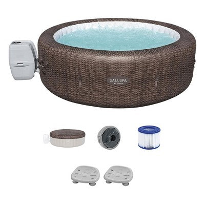  Bestway SaluSpa St Moritz AirJet With Pump, Air Filters, And Massage System + Bestway SaluSpa Underwater Non Slip Pool With Adjustable Height Legs