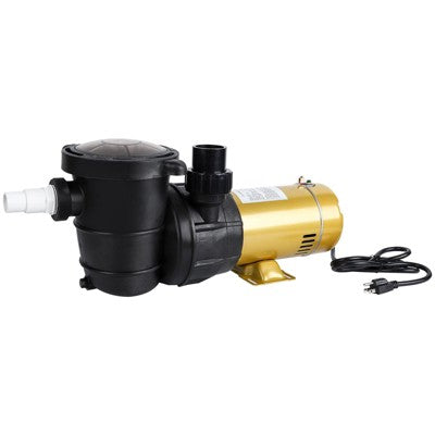  High-Flow Swimming Pool Pump – Single Speed, Self-Priming Pool Pump For Inground & Above Ground Pools, Built-in Strainer Basket & Drain Plug