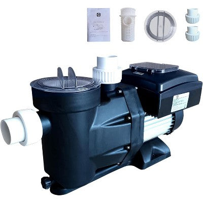  1.5HP Variable Speed Pool Pump 220V – 2-Speed Energy-Saving Motor, 3000-8000 GPH High Flow