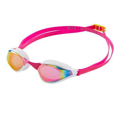 FINIS Mach 1 Low-Profile Racing Goggles With Carry Bag - 5 Nose Pieces - Swim Cap