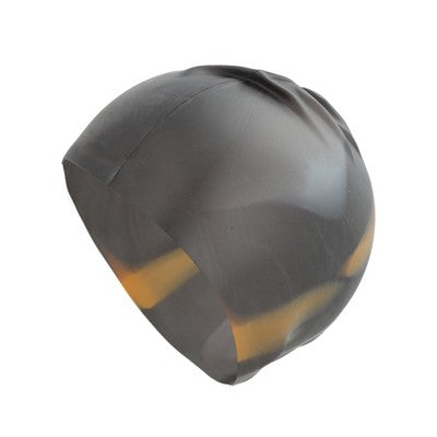 Unique Bargains Silicone Flat Swimming Cap Gray 1 Pc