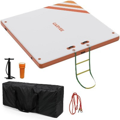 Inflatable Floating Dock For Lakes, Thick Lake Floats, Non-Slip Air Dock Platform With Carrying Bag, Floating Platform Island For Pool Beach Ocean