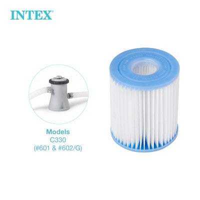  INTEX 29007E Type H Pool Filter Cartridge: For INTEX Filter Pumps – Easy-To-Clean – Dacron Paper – Efficient Filtration – 6 Pack