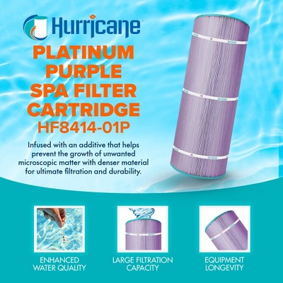  Hurricane Filters - HF8414-01P Platinum Purple Pool Filter Cartridge - Replacement For Pleatco PWWCT150, Unicel C-8414, Filbur FC-1287 And More