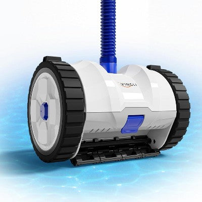  VINGLI Automatic Suction-Side Pool Vacuum Cleaner, Powerful Wall-Climbing Sweeper For Inground Pools, Includes 39.6ft Tangle-Free Hose (Blue&White)