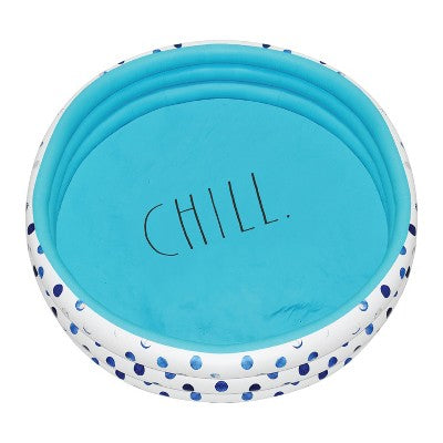  CocoNut Outdoor Rae Dunn 54" Mini/Kiddie Pool - Indigo Polka Dot Patterned