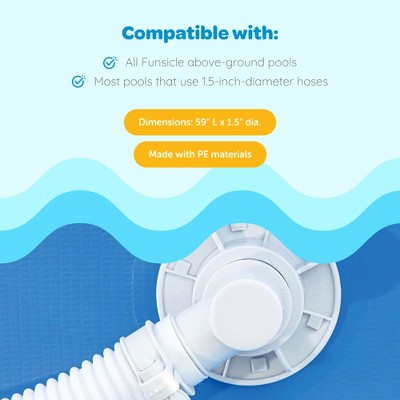  Funsicle P56000017 Universal Hose Kit, Replacement Hose For Above-Ground Pools, Hose With 2 Clamps, 59" Long X 1.5" Diameter, (2 Pack)