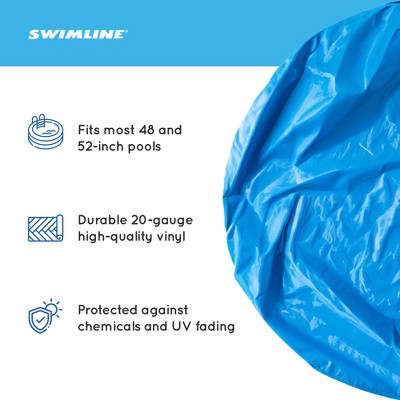  Swimline LI244820 24' Solid Blue Round Above Ground Swimming Pool Overlap Liner