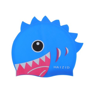  Unique Bargains Kid's Silicone Cartoon Shark Tooth Swim Cap 1 Pc