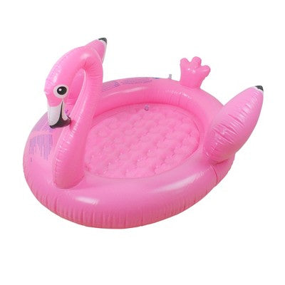  Pool Central 42.5" Inflatable Flamingo Round Children's Swimming Pool - Pink/White