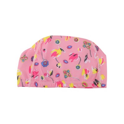  Unique Bargains Elasticity Plum Blossoms Pattern Swim Cap 5.91"x9.25" 1 Pc