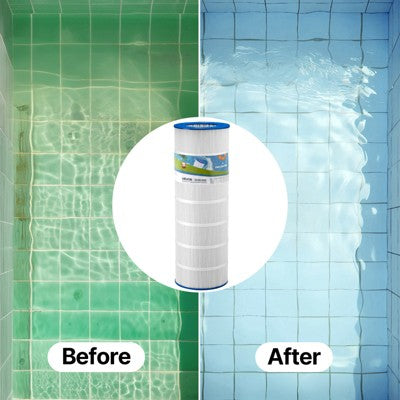  VEVOR Pool Filter Cartridge, 150 Sq. Ft Spa Hot Tub Filter Cartridge Replacement, Compatible With Pentair R173216, Pleatco PAP150, White