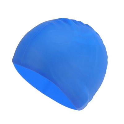  Unique Bargains Silicone Waterproof Solid Color Swim Cap 1 Pc