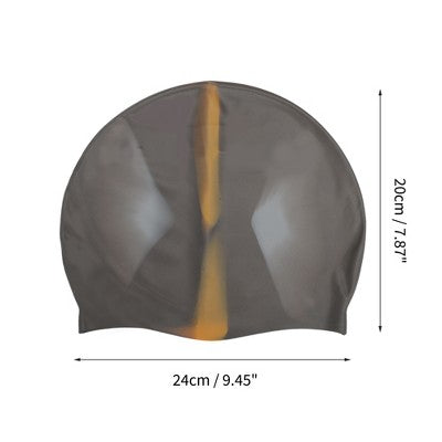 Unique Bargains Silicone Flat Swimming Cap Gray 1 Pc