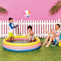  10.63'' X 4.13'' X 15' 3 Ring Pool 105 Gal Round Kiddie Pool - Yellow/Pink/Navy - Sun Squad™