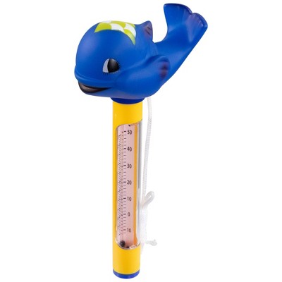  Northlight 9" Blue Whale Floating Swimming Pool Thermometer With Cord