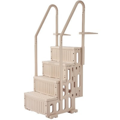  VEVOR Swimming Pool Ladder, 4-Step Double Handrails Stairs With Non-slip Heavy Duty Steps, Max Load Capacity 400 Lbs, For 48-54 In Inground, Taupe