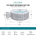  Bestway SaluSpa Fiji AirJet Inflatable Hot Tub With EnergySense Cover