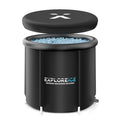  Explore Ice Bath Pro Max XL Cold Water Therapy Portable Bathtub For Athletes, Inflatable Cold Plunge Tub Barrel Bath Tub With Lid, 2 Pack, Black