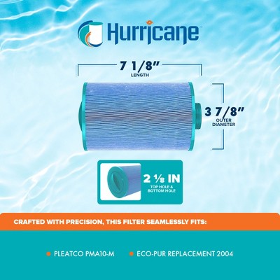  Hurricane Elite Aseptic Cartridge Filter With Tighter Filtration Capabilities Of Biomass And Debris For PMA10-M, Eco-Pur Replacement 2004, 2 Pack