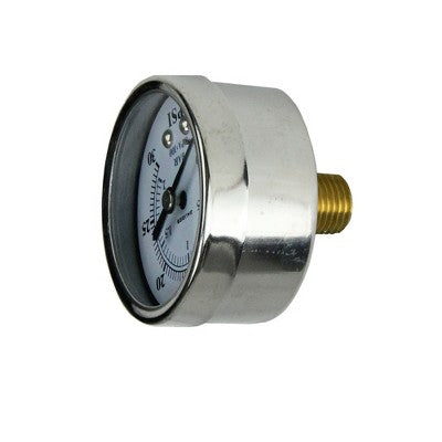  Pool Central Back Mount Stainless Steel Pressure Gauge 2" - White