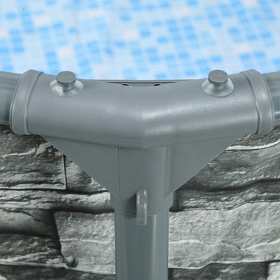  Outsunny 168.1" X 33.1" Round Above Ground Swimming Pool With Cartridge Filter Pump And Repair Patch, Steel Frame Pool