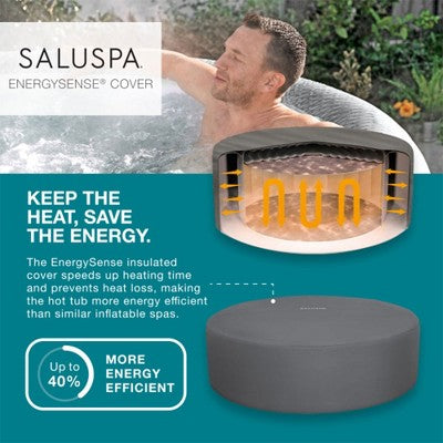  Bestway Coleman Honolulu AirJet Inflatable Hot Tub With EnergySense Cover, 2-Pack SaluSpa Spa Seat And 2 Sets Of SaluSpa Padded Headrest Pillows