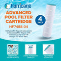  Hurricane Filters 8 Pack HF7488-04 Advanced Pool Filter Cartridge Replacement For PA106, Unicel C-7488, Filbur FC-1226 Models, White
