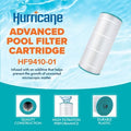  Hurricane HF9410-01 Advanced Pool Filter Cartridge Replacement For PAP100-4, Unicel C-9410, Filbur FC-0686, Predator 100, Pentair Clean & Clear 100