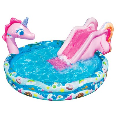  Banzai Spray 'N Splash 78 X 60 X 32" Unicorn Inflatable Pool