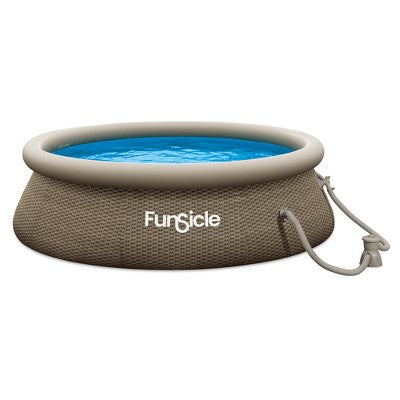  Funsicle SureStep 36 Inch 3 Stair Plastic Lightweight Above Ground Pool Ladder With QuickSet 10' X 30" Durable Ring Top Above Ground Swimming Pool