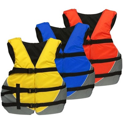  MW Adult Universal Life Vest, USCG Approved Type III Life Jacket For Adults, Great For Boating, Fishing, Tubing, & Other Water Sports.