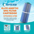  Hurricane 3 Pack HF5H502-01M Elite Aseptic Spa Filter Cartridge Replacement For PPM50SC-F2M, Unicel 5CH-502, Filbur FC-0195, Pacific Marquis Spas