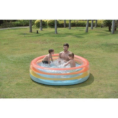  Pool Central 73.5" Vibrantly Colored Inflatable Swimming Pool With Translucent Walls