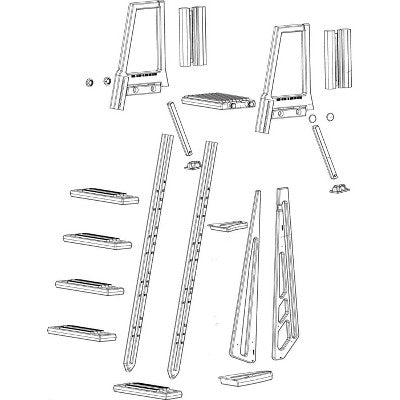  Poolzilla Pool Step Ladder For Above Ground Pools - Deck Mounted Ladder W/Wide Non Skid Platform - For 48’’ To 54’’ In. Above Ground Pools