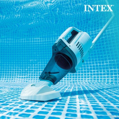  Intex ZR200 Rechargeable Cordless Swimming Pool And Spa Vacuum Cleaner  With Telescoping Handle And 2 Interchangeable Brush Heads
